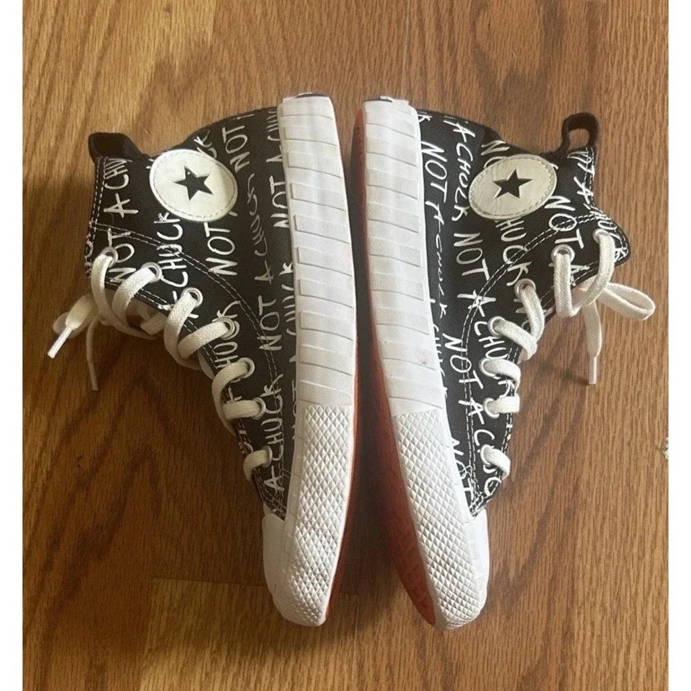 Converse Not a Chuck Kids' High-Top Sneakers with Orange Accents Size 3 Preowned